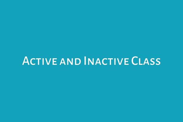 Active And Inactive Class