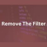 How to remove the filter in CSS