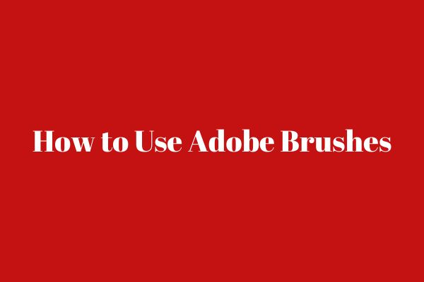 How to Use Adobe Brushes