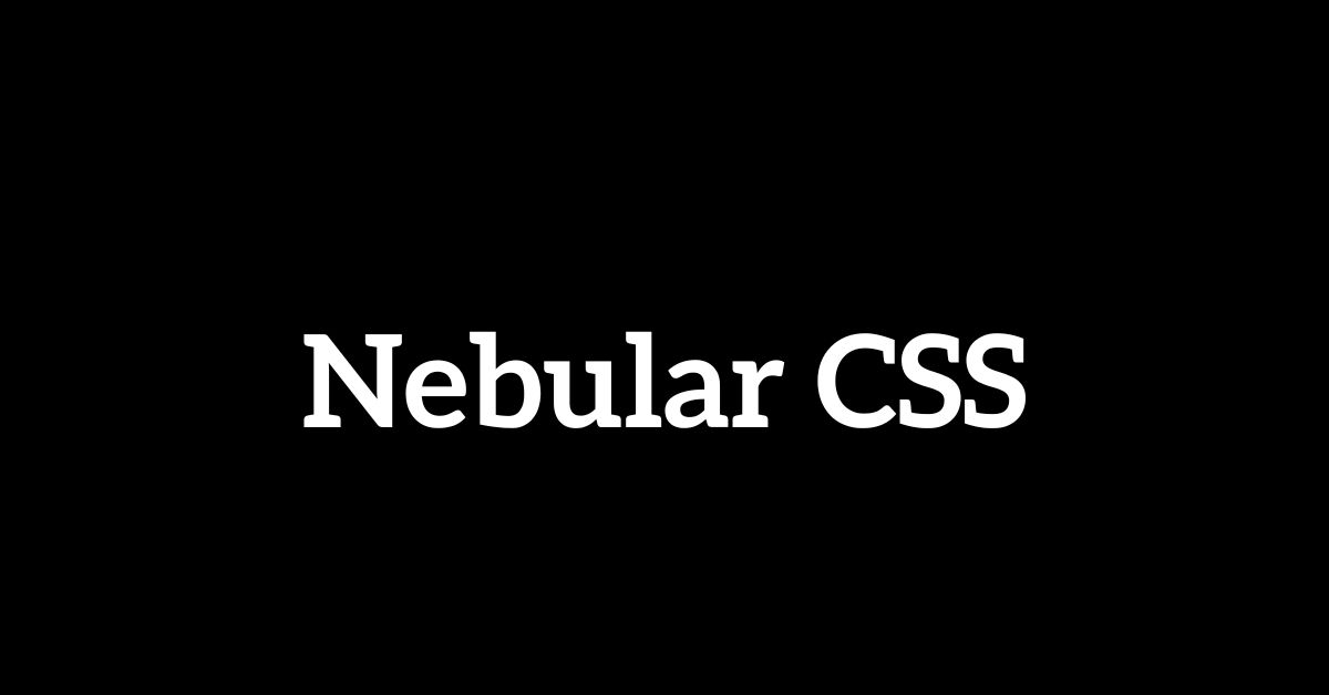 Nebular CSS
