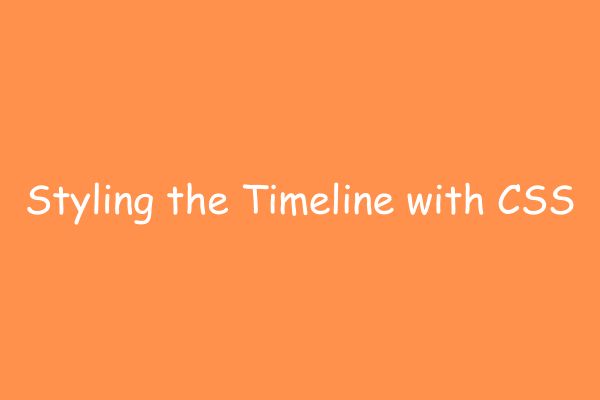Horizontal Timeline CSS Responsive