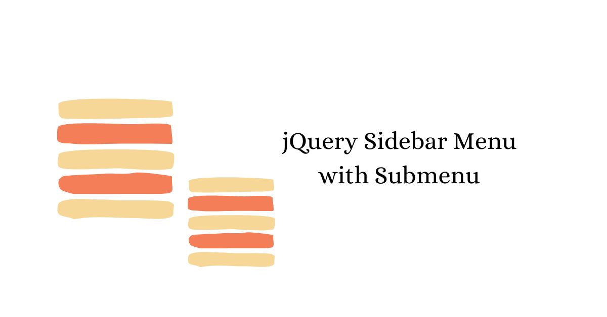 jQuery Sidebar Menu with Submenu