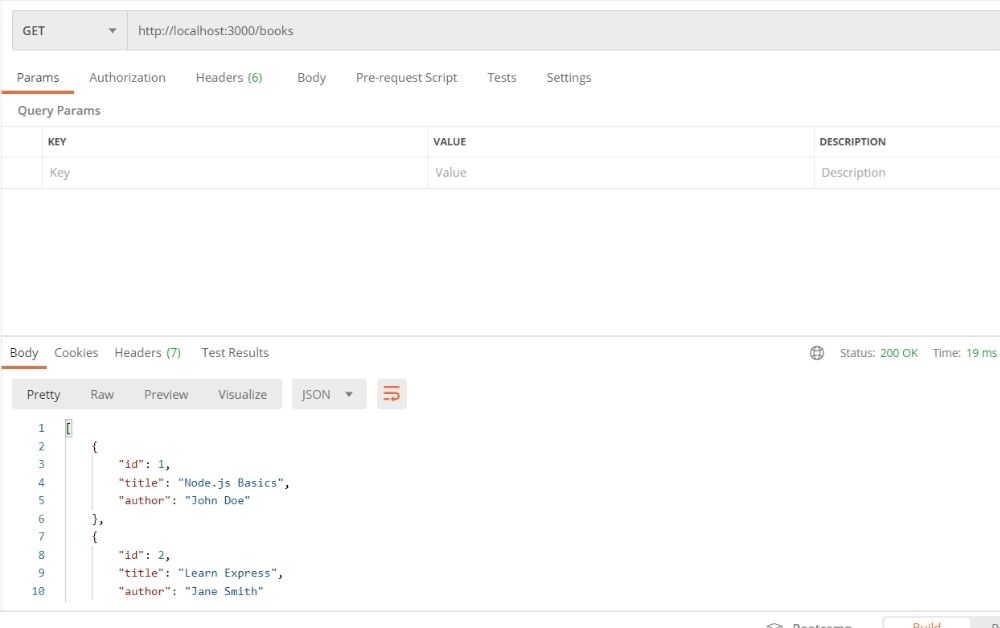 "Postman interface showing API testing for a GET and POST request." get