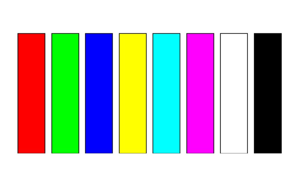 Graphic demonstrating RGB values with a color palette, including examples like RGB(255, 0, 0) for red and RGB(0, 255, 0) for green.