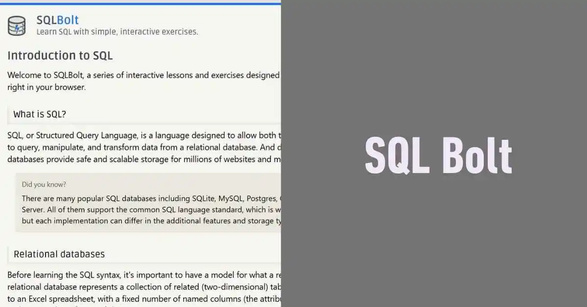 SQL Bolt