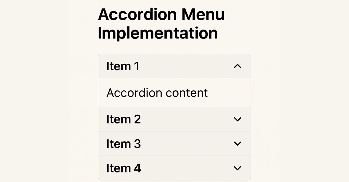 accordion menu implementation