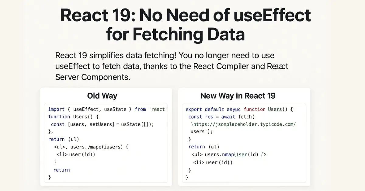 React 19: Say Goodbye to useEffect for Data Fetching
