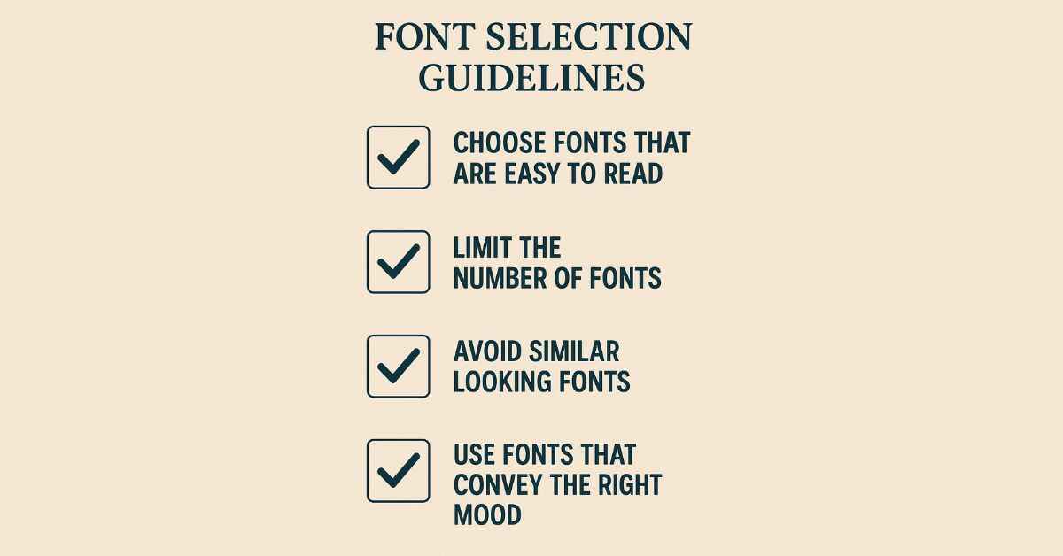 Font Selection Guidelines