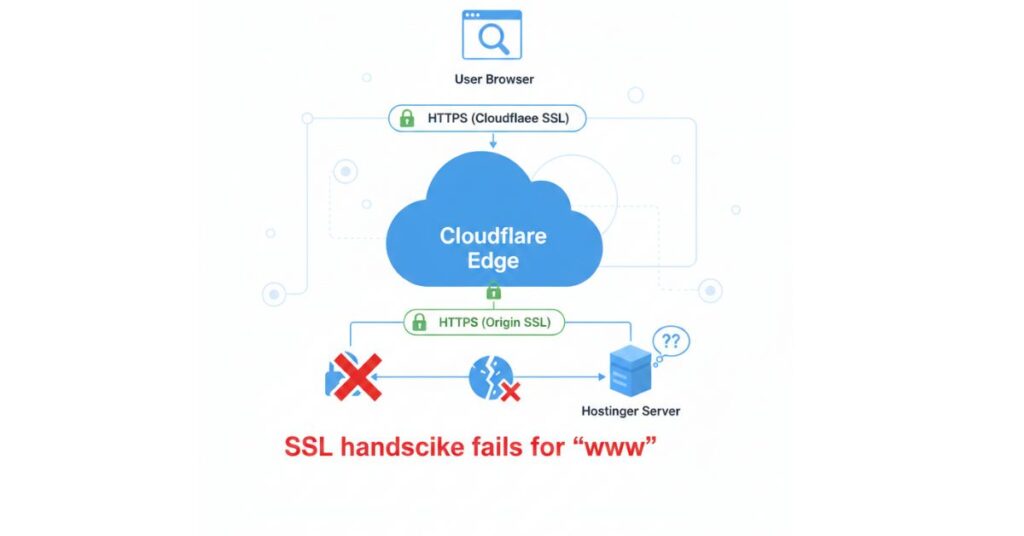 SSL Flow with Cloudflare Proxy (Failing Case)