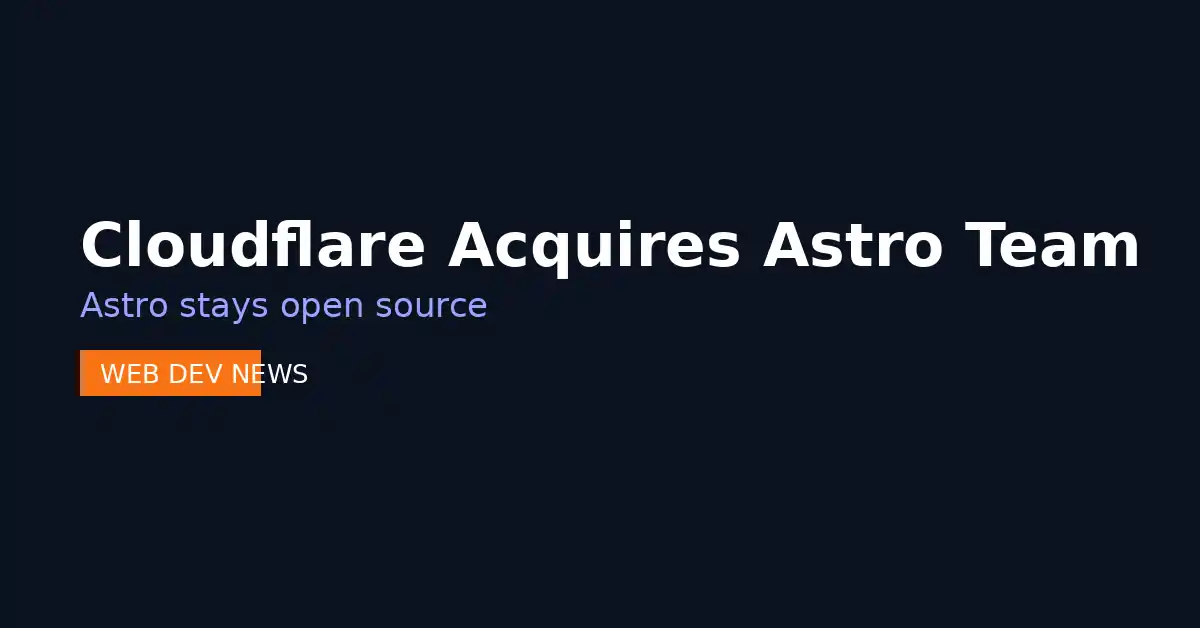 Cloudflare Acquires Astro Team