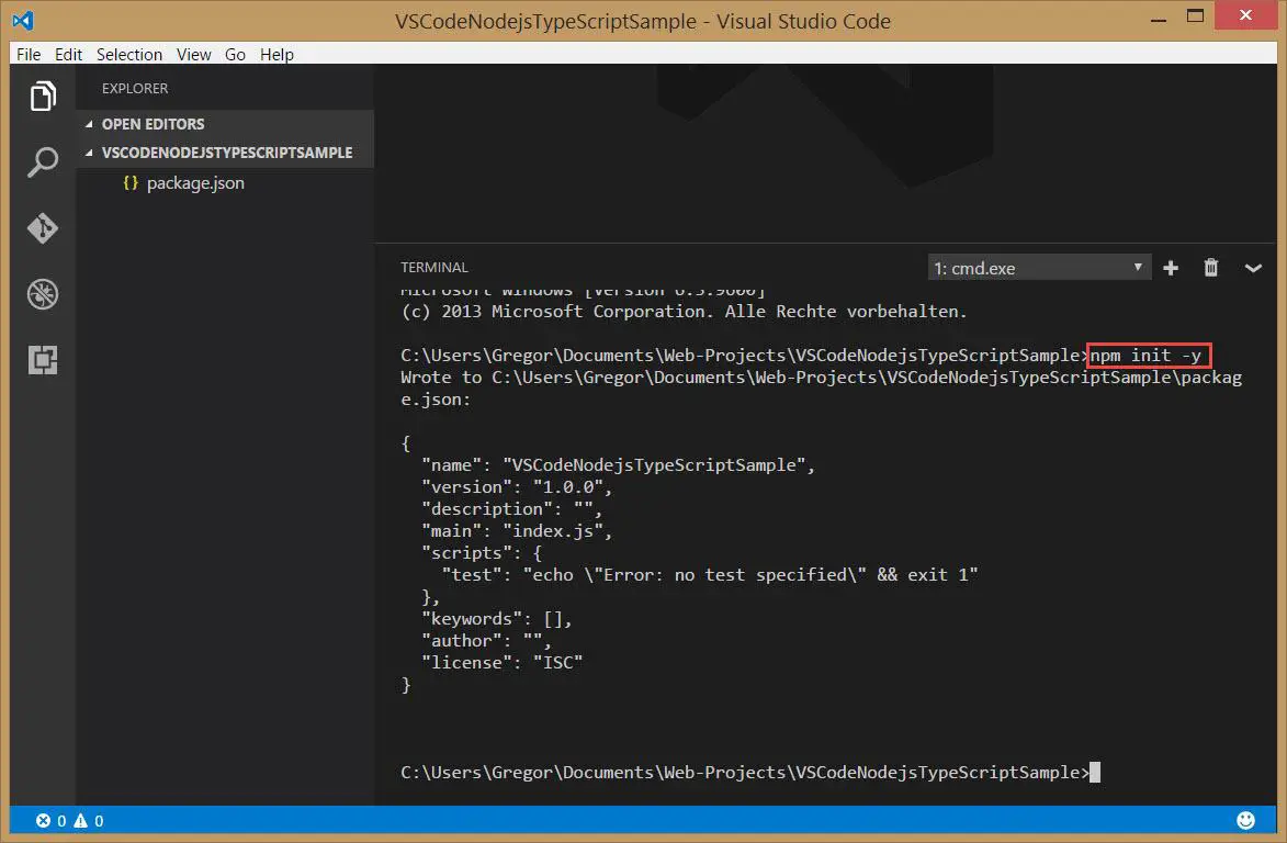 A developer updating the Node.js version in a package.json file